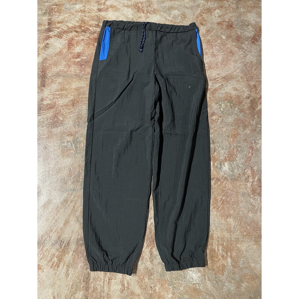 Vintage Express Surfs Edge Black/Blue Pants Sz S Retro 80's